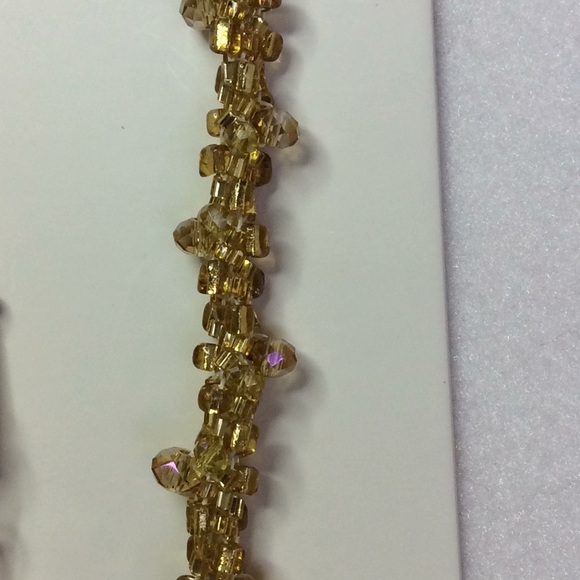 FINAL SALE PRICE Yellow Glass & Swarovski Crystal Jewelry Set - Picture 2 of 5